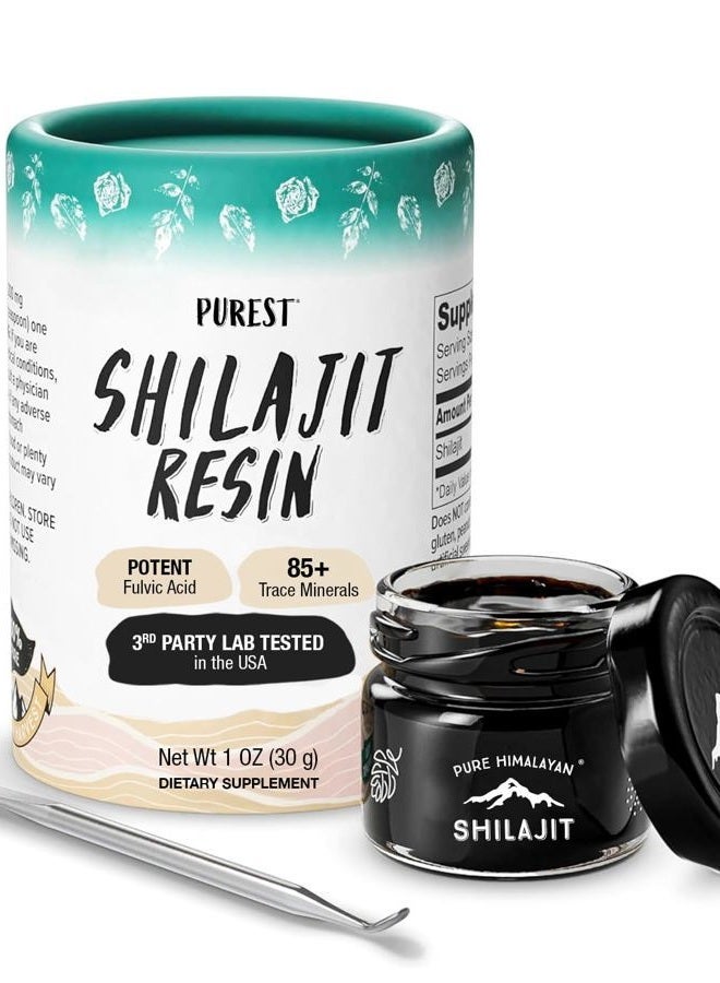 Pure Himalayan Shilajit راتنج شيلجيت من الدرجة A بقوة غذائية عالية مع 85+ معدن نباتي و حمض فلفي، دعم للطاقة والمناعة للرجال والنساء، مختبر من قبل طرف ثالث في الولايات المتحدة (30 جرام) - Image 2