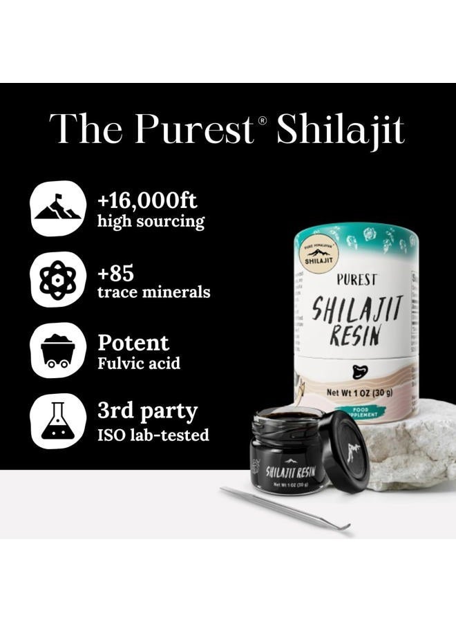Pure Himalayan Shilajit راتنج شيلجيت من الدرجة A بقوة غذائية عالية مع 85+ معدن نباتي و حمض فلفي، دعم للطاقة والمناعة للرجال والنساء، مختبر من قبل طرف ثالث في الولايات المتحدة (30 جرام) - Image 3