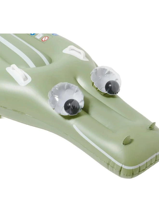 SUNNY LIFE Kids Inflatable Lie-On Float – Crocodile Design | Pool Float for Kids | Fun Crocodile Design Float | Water Lounger for Children | Summer Pool Toy