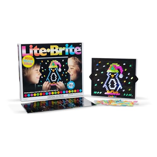 Lite Brite لعبة لايت برايت القيمة النهائية الرجعية، 12 قالب موسمي، حقيبة دبابيس، حصرية أمازون، لعبة نشاط إبداعي مضيئة، تعليمية STEM، هدية للبنات والأولاد، أعمار 4 سنوات فما فوق - Image 1