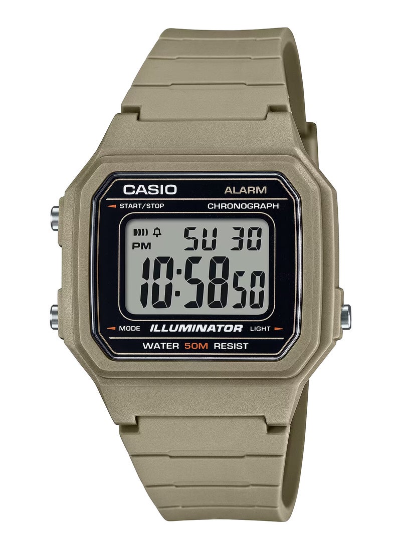 CASIO Chronograph Digital Resin Band Watch W-217H-5AV 