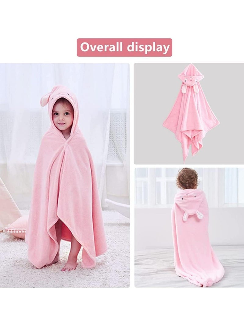 SYOSI Hooded Towels For Kids 3 13 years, Premium Beach Or Bath Towel, Rabbit design, Ultra Soft, and Extra Large, 100% Cotton Children's SwimmingBath Towel with Hood  - Image 2