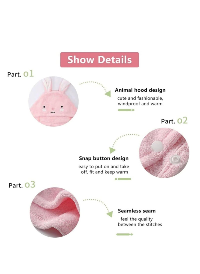 SYOSI Hooded Towels For Kids 3 13 years, Premium Beach Or Bath Towel, Rabbit design, Ultra Soft, and Extra Large, 100% Cotton Children's SwimmingBath Towel with Hood  - Image 5