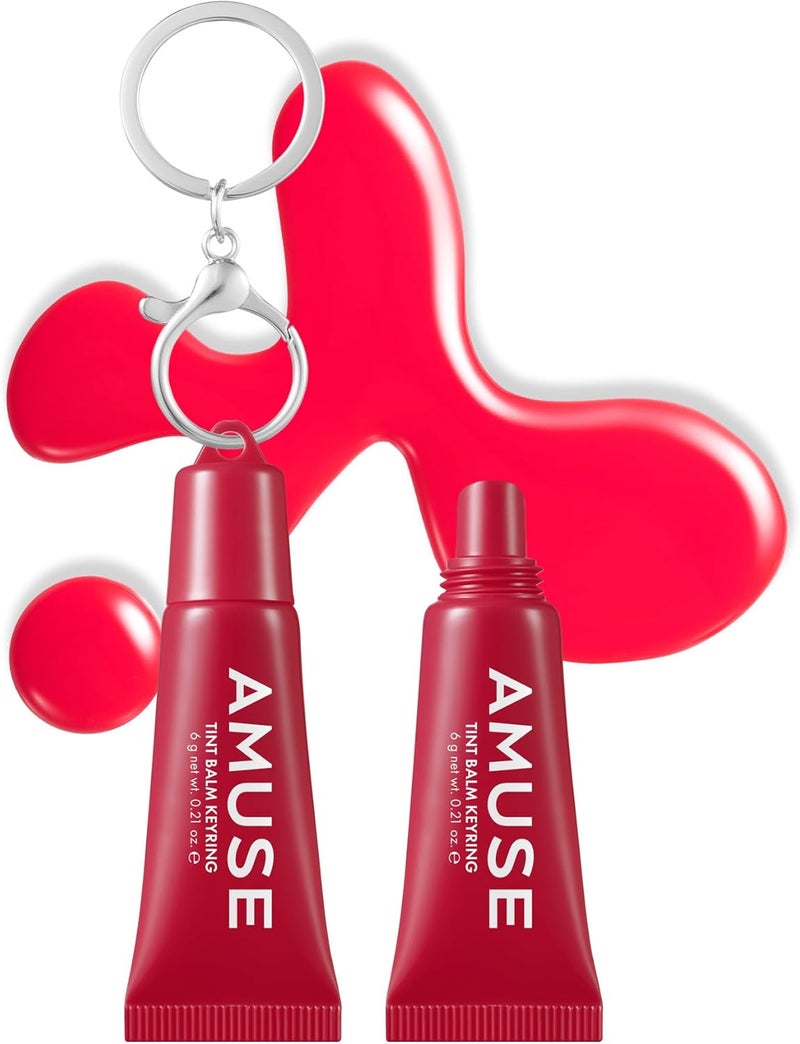 AMUSE Care Tint Lip Balm Keyring - Healthy Cherry - Image 1