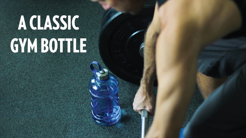 New Wave Enviro Iconic 2.2 Liter BPA Free Water Bottle with Stainless Steel Cap, Integrated Handle for Easy Carrying, Gym and Lifestyle Bottle, 2.2 Liter Capacity, Blue - Image 2