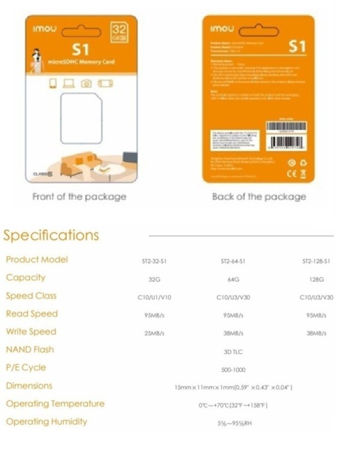 ايمو - بطاقة ذاكرة Micro SDXC سعة 128 جيجا فائقة السرعة فائقة التوافق فائقة التكيف فئة 10 (U3/ V30/3D) بطاقة فلاش TLC Nand مع سرعة قراءة 95 ميجابايت/ثانية وسرعة كتابة 38 ميجابايت/ثانية - Image 1
