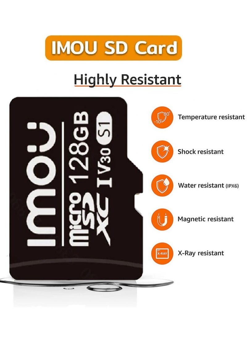 ايمو - بطاقة ذاكرة Micro SDXC سعة 128 جيجا فائقة السرعة فائقة التوافق فائقة التكيف فئة 10 (U3/ V30/3D) بطاقة فلاش TLC Nand مع سرعة قراءة 95 ميجابايت/ثانية وسرعة كتابة 38 ميجابايت/ثانية - Image 1
