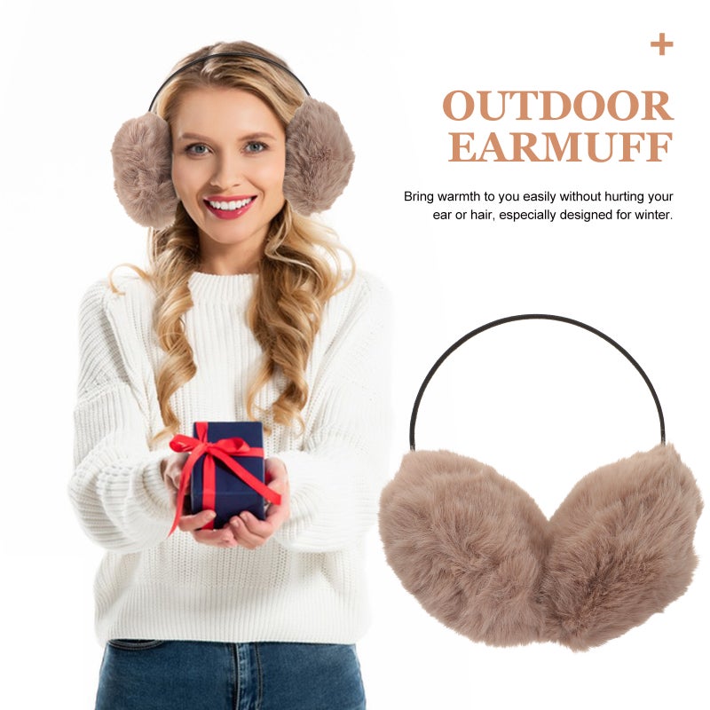Women Winter Ear Muff Faux Warm Earmuff Plush Ear Warmer Outdoor Ear Cover - Image 4