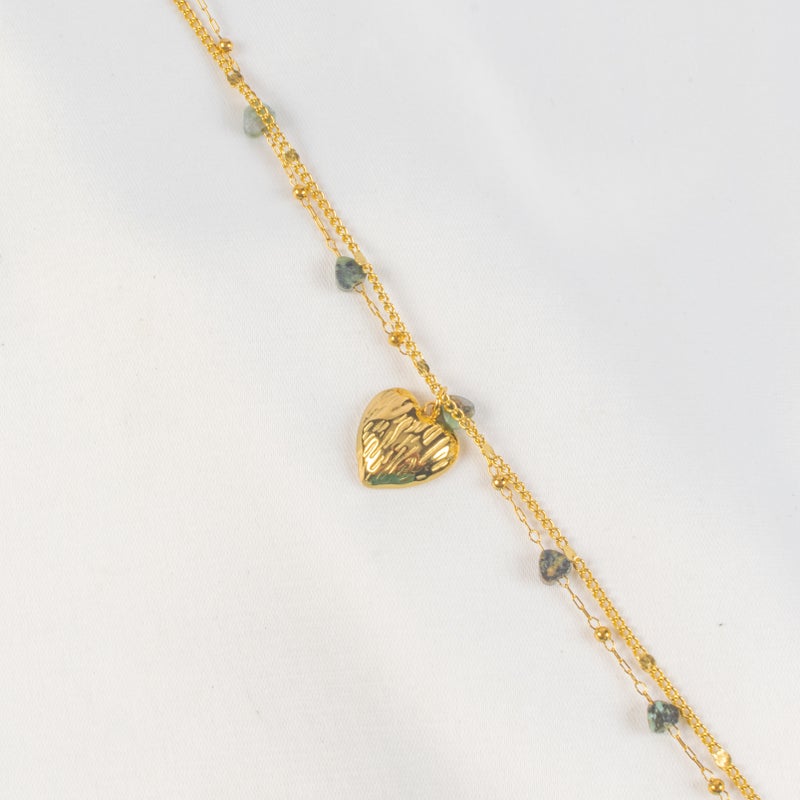 Golden Stainless Steel Heart Bracelet - Image 2