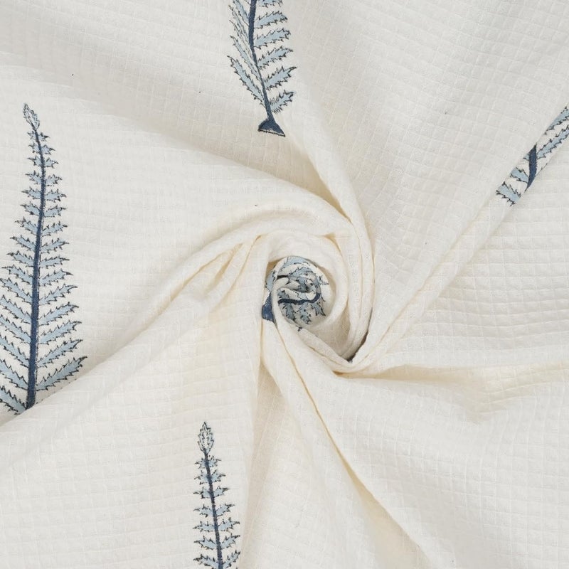Peepul Tree Block Printed Hand and Bath Towels Super Absorbent Soft Faster Drying Floral Printed 100 Pure Cotton 240 GSM 2 Hand 2 Bath Towel Set Blue - Image 5