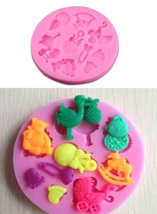 Loquat Cake Baking Mold Pink 7.8x1cm - Image 3