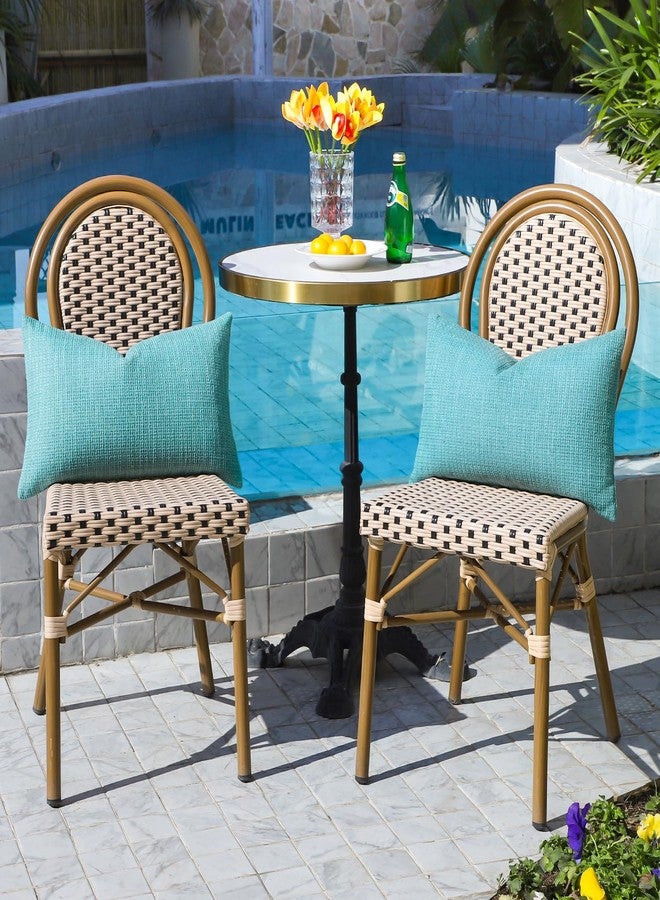 Artscope Outdoor Waterproof Throw Pillow Covers 16x24 Inch Decorative Linen Outdoor Pillows Cushion Case for Patio Couch Sofa - Turquoise - Image 2