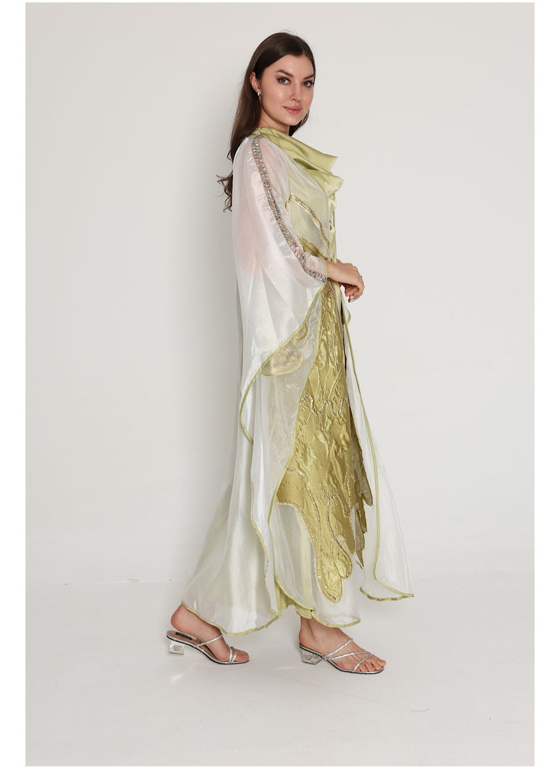 IKKXA Shimmer Bisht Design Jalabiya  - Image 3