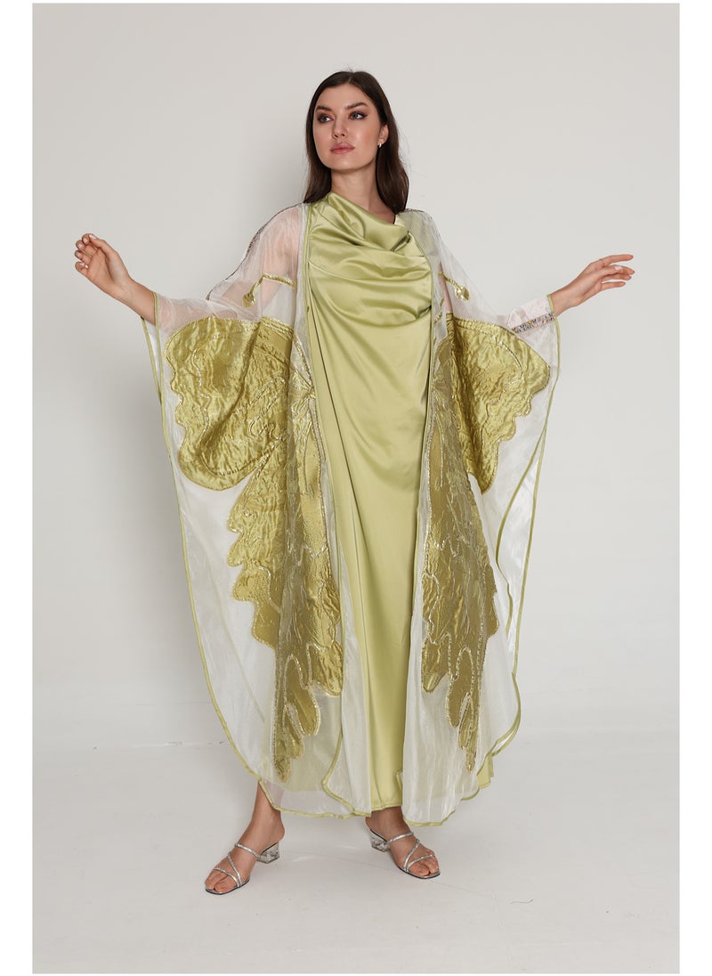 IKKXA Shimmer Bisht Design Jalabiya  - Image 5