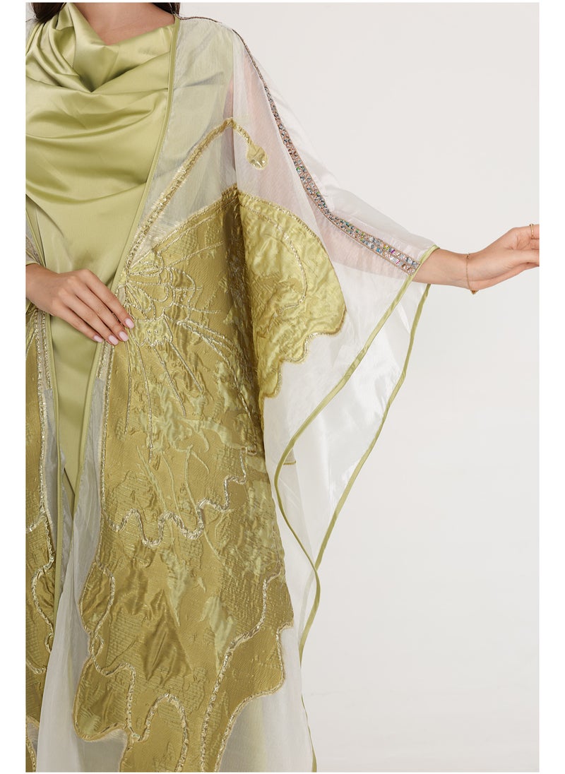 IKKXA Shimmer Bisht Design Jalabiya  - Image 4