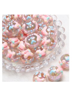 Taiahiro 18mmNew heavy oil hand-painted beaded beads, diy beaded jewelry accessories, DIY mobile phone chains, car hanging bag chains, hair rope beaded accessories(1piece/bag)  - Image 1