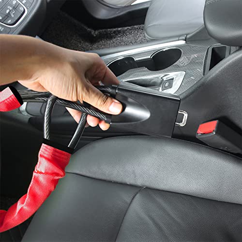 KAYCENTOP Car Steering Wheel Lock, Seat Belt Lock, Anti-Theft Device, Max 17 Inch Length, Small and Light-Weight, Multi-Functional, Fit Most Vehicle, SUV, Golf Cart Security (Red) - Image 5