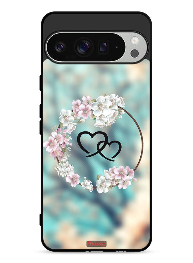 Tolwak Google Pixel 9 Pro Protective Case Cover Hearts In Ring Art - Image 1
