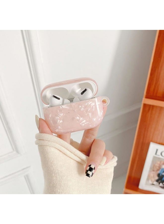 OTOPO Cute Case for Airpods 4 Gen Cover Girl Women with Cleaner Pen, Shell Pattern Airpods iPod 4 Generation Cover Protective Skin with Luxury Pearl Keychain, Pink - Image 5
