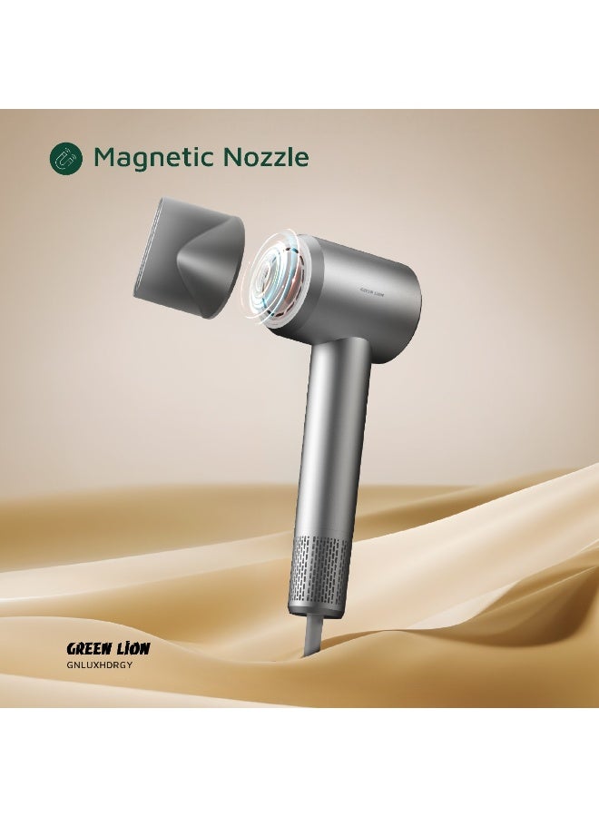 GREEN LION LUXAIR Hair Dryer with Digital Display 1600W Power / Hot, Cold Air Alternating Mode / 3 Heat Settings /Low Noise - Grey - Image 5