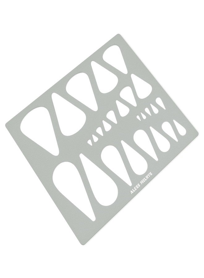 Aleks Melnyk No.211 Metal Stencil for Jewelry, Shape Earring Teardrops Cutouts Stencil, Lapidary Template for Cabochons, Tear Drop, Jewelry Making Templates, Bracelets, Earrings DIY, Teardrop Pattern - Image 2