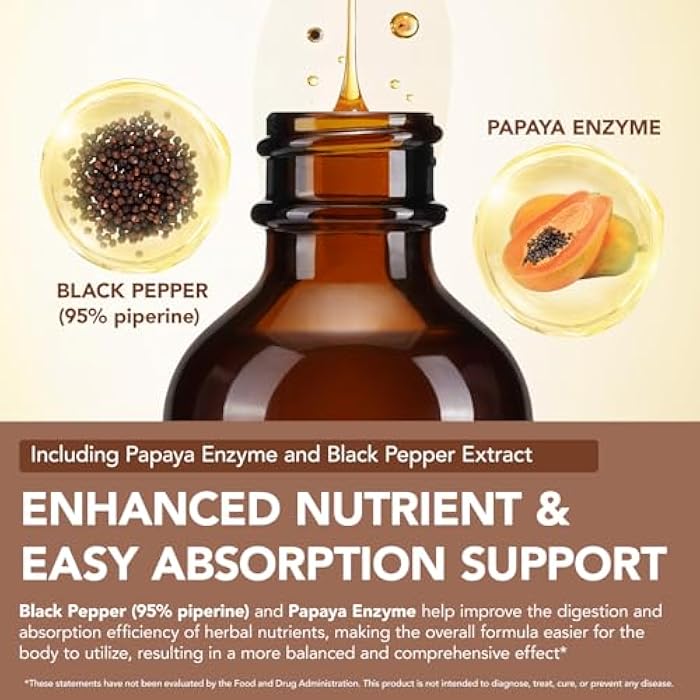Tiuedu Black Walnut & Wormwood Herbal Liquid Drops, 20-in-1 Plant-Based Herbal Wellness Formula with Clove, Garlic, Pumpkin Seed & Milk Thistle, Fast-Absorbing Liquid, 2Pack - Image 5