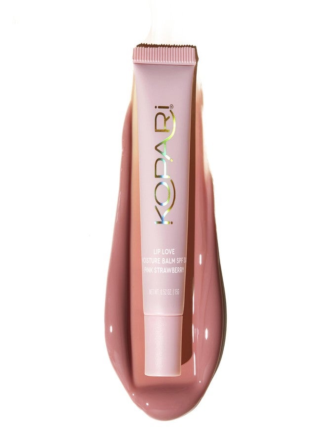 Kopari Lip Love Moisture Balm in Pink Strawberry SPF 30-100% Mineral Zinc Oxide Lip Sunscreen, Ceramide Hydrating Tinted Lip Balm, Clean Vegan & Reef-Friendly, 0.35 oz - Image 1