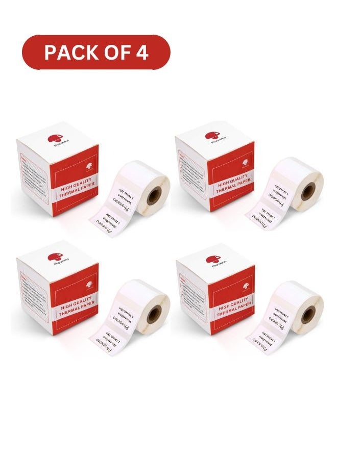 phomemo - Phomemo Pack of 4 Labels For Phomemo M110 M120 M200 M220 Label Maker Printer Self-Adhesive Price Barcode - Image 1