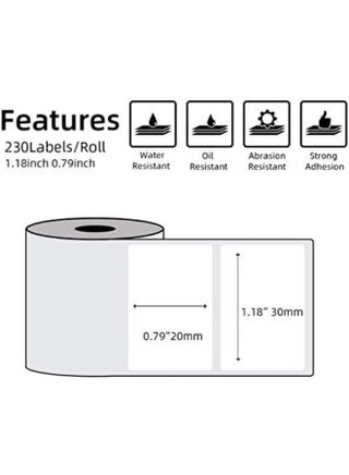 Phomemo Pack of 4 Labels For Phomemo M110 M120 M200 M220 Label Maker Printer Self-Adhesive Price Barcode - view 5