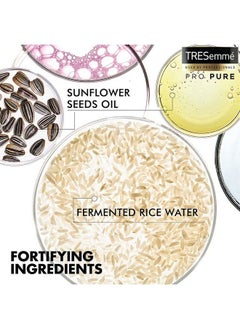 Tresemme Pro Pure Damage Recovery Shampoo With Fermented Rice Water Sulphate Free & Paraben Free For Damaged Hair 370 Ml  - Image 4