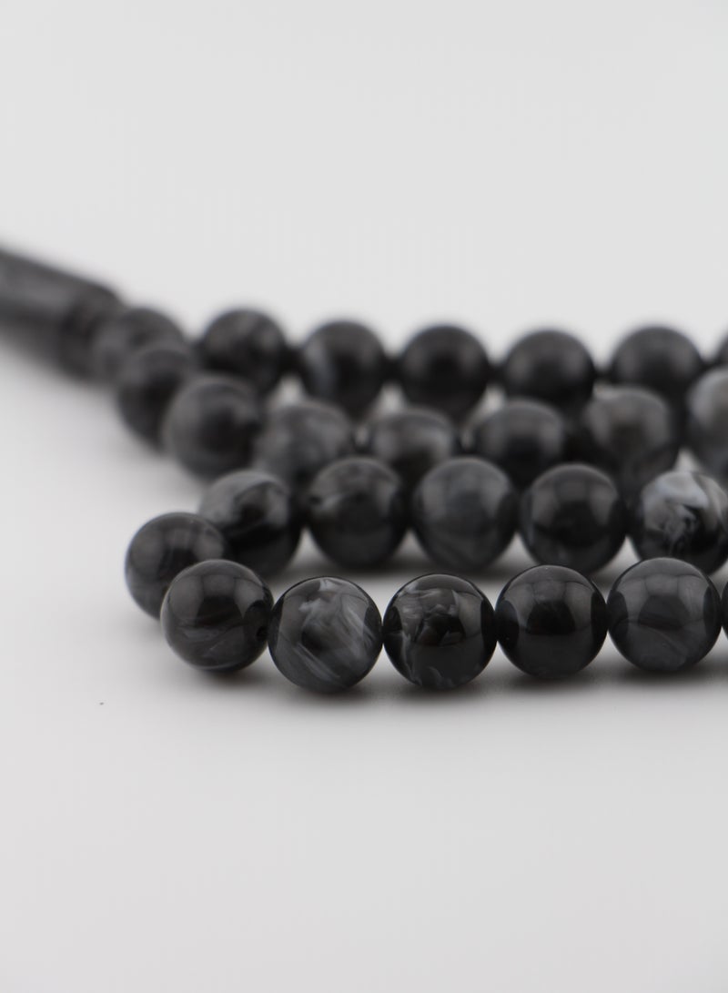 Kamins Collection Amber Resin / 45 Bead / Tasbih / Prayer Beads / Gray Swirl - Image 4
