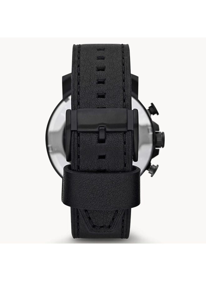 FOSSIL Men Leather Chronograph Wrist Watch JR1354 - Image 2