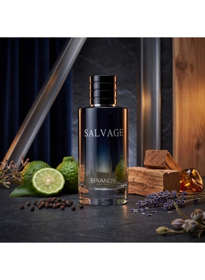 BRANDY DESIGNS Salvage Eau de Parfum 100ml for Men Long Lasting Fresh Woody Spicy Perfume with Bergamot, Ambroxan & Cedar - Image 5