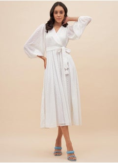 Textured Dobby Wrap Midi Dress with Waist Tie Detail - pzsku/Z44E5C76DC1782E5B775BZ/45/_/1740487972/bdca94f8-cf13-4132-b2c9-d627d88a56ef