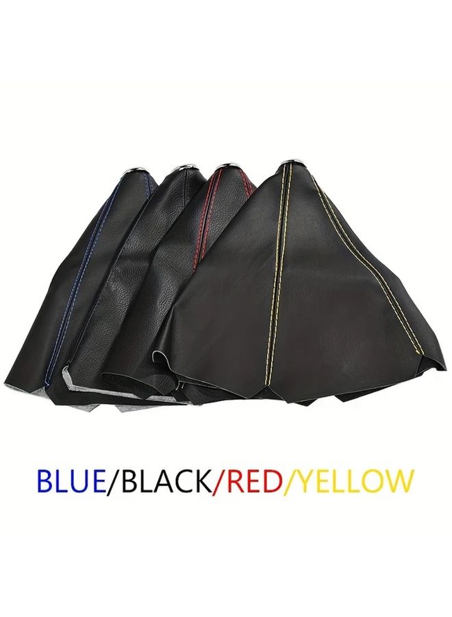 Red PVC Universal Car Gear Shift Knob Boot Cover Manual Auto Stick Shifter Collar Leather - Image 3