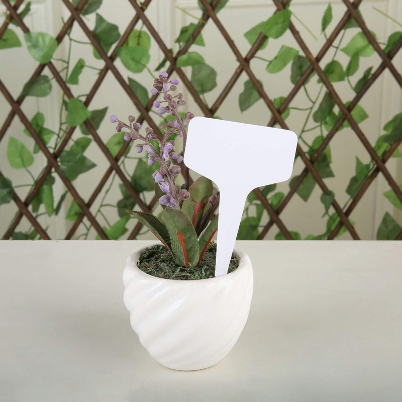 Mihey 150 Pcs 6x10cm Plant Labels T-Type Waterproof Garden Tags Nursery Markers Plant Identification Stakes, White - Image 4