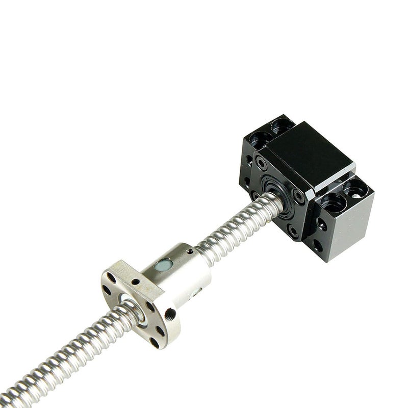 CHUANGNENG Ball Screw CNC Parts SFU1605 RM1605 16mm 700mm with Metal Deflector Ball Screw nut BK/BF12 End Supports Ball NUT HOUSINGS 1pcs Coupler with end Machining,Length Approx 27.55inch/700mm - Image 5