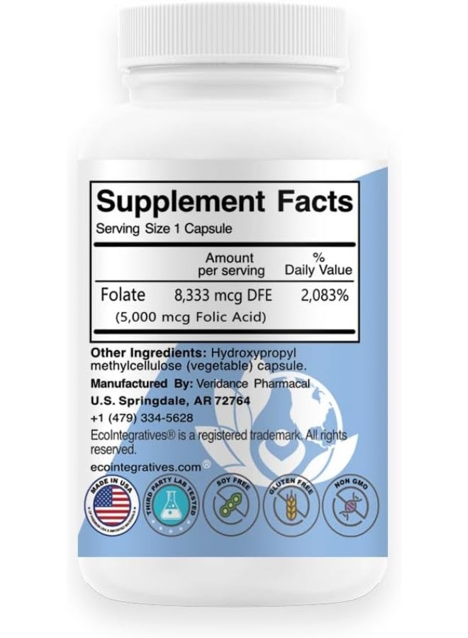EcoIntegratives Folic Acid Capsules for Prenatal Health - Image 2