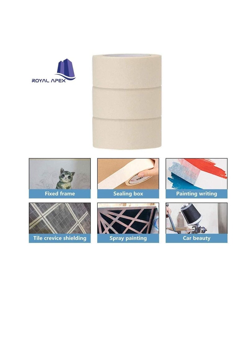 Generic Adhesive Masking Tape General Purpose Painter's Tape Bulk for Painting, Labeling, Packing, Craft, Art, Home, Office, School Etc. (Pack of 6-1.1/5 Inch)  - Image 3