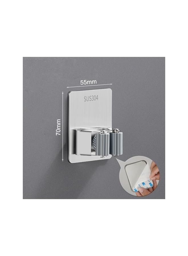 Green Tiger 4 PCS Self Adhesive Broom Holder Wall Mount, Heavy Duty 304 Stainless Steel Anti-Rust & Anti-Slip Mop Holder for Home, Kitchen, Bathroom, Garden & Garage Storage - Image 4