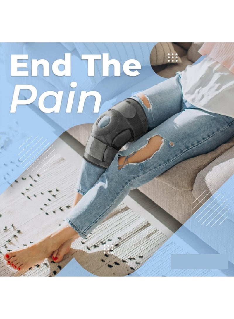 YOUGE Hinged Knee Brace,Knee Pads - Relieves ACL, MCL, Meniscus Tear, Arthritis, Sports Protective Gear Tendon Pain - Dual Metal Side Stabilizers - Support for Running, For Men and Women Check Size Chart (Large, 15½-20″ Thigh) - Image 2