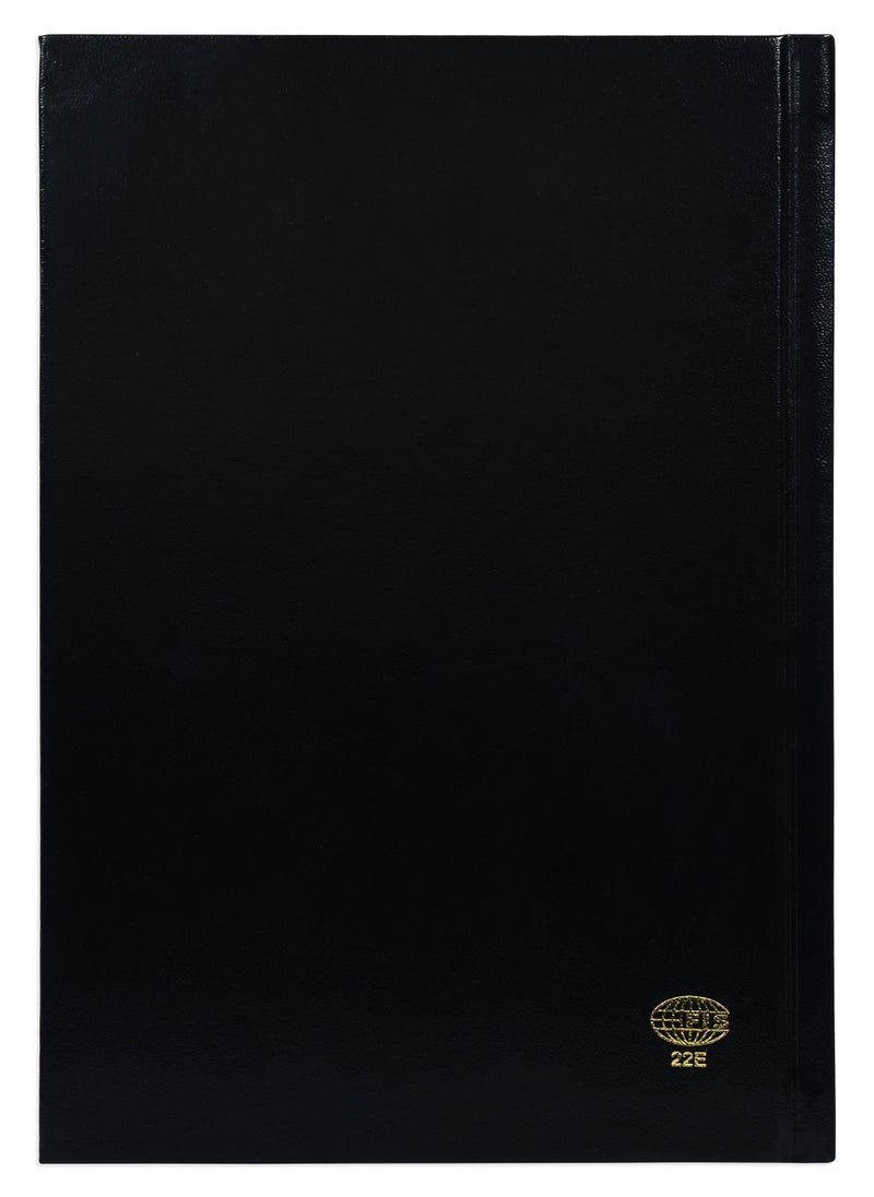 FIS Fis 2025 A5 Diary,Gold Corners,English Vinyl 1Side Padded Black -FSDI22E25BK  - Image 5