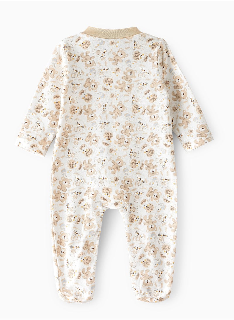 Tiny Hug Sleepsuit of Cotton for Girls, Soft and Comfortable Cotton, Perfect for Everyday Wear and Easy Diaper Changes  - Image 2