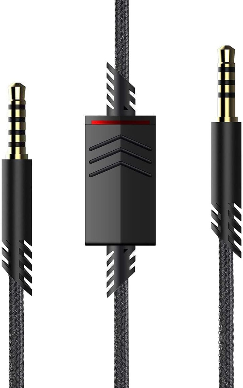 كابل بديل لسماعة A40، متوافق مع سماعة Astro Headset، يحتوي على خاصية إيقاف الصوت (Mute)، مناسب لسماعات الألعاب A10/A40/A40TR، ويعمل مع أجهزة PS5 وPS4 ووحدات تحكم Xbox، طول الكابل 6.5 قدم. - Image 1
