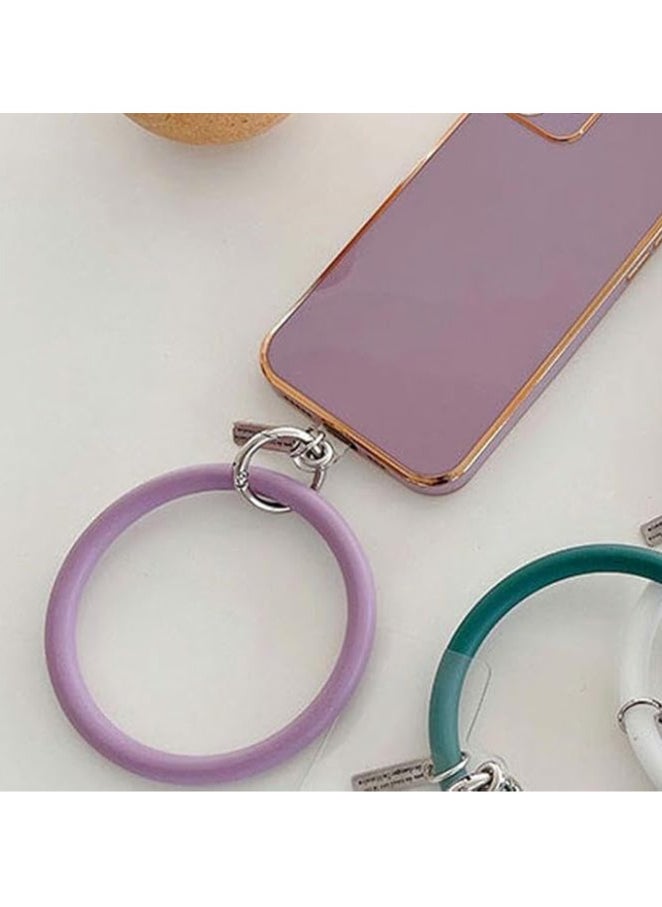 Generic - Silicone Loop Lanyard with Phone Holder, Universal Mobile Strap with Key Chain Ring - Image 1