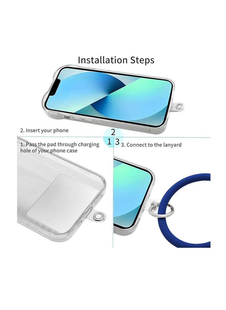 Generic - Silicone Loop Lanyard with Phone Holder, Universal Mobile Strap with Key Chain Ring - Image 1