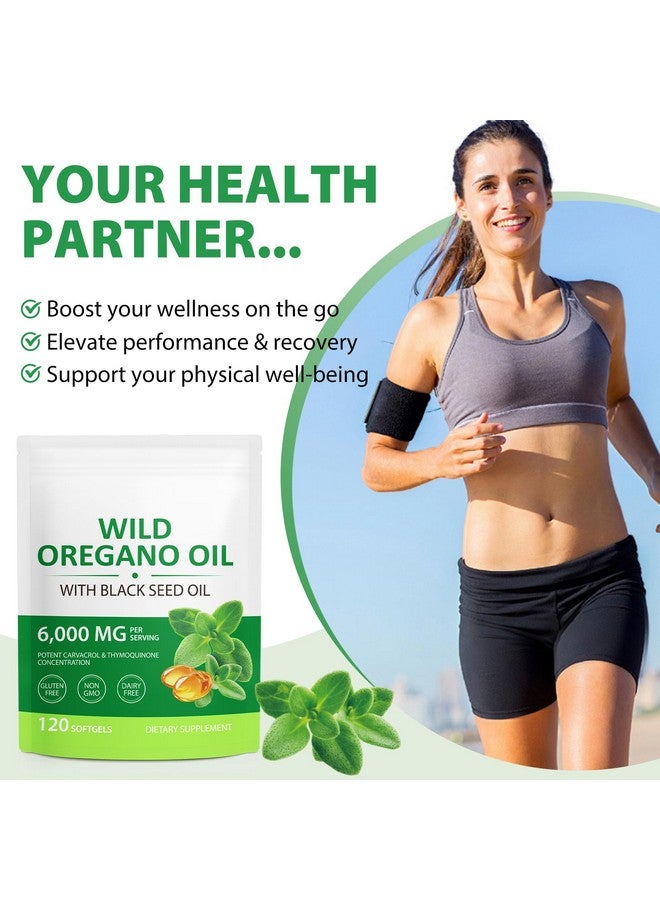 كبسولات زيت الأوريجانو، زيت الأوريجانو العضوي مع زيت الحبة السوداء، مكمل الأوريجانو 2 في 1 لصحة المناعة، 120 كبسولة لينة - Image 5