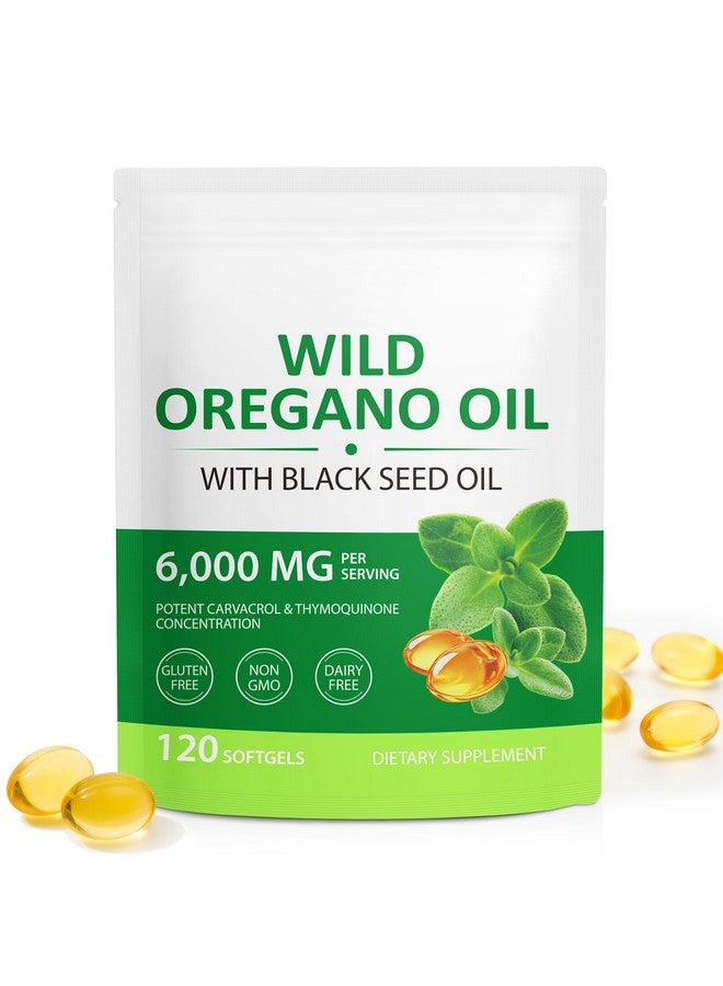 كبسولات زيت الأوريجانو، زيت الأوريجانو العضوي مع زيت الحبة السوداء، مكمل الأوريجانو 2 في 1 لصحة المناعة، 120 كبسولة لينة - Image 1