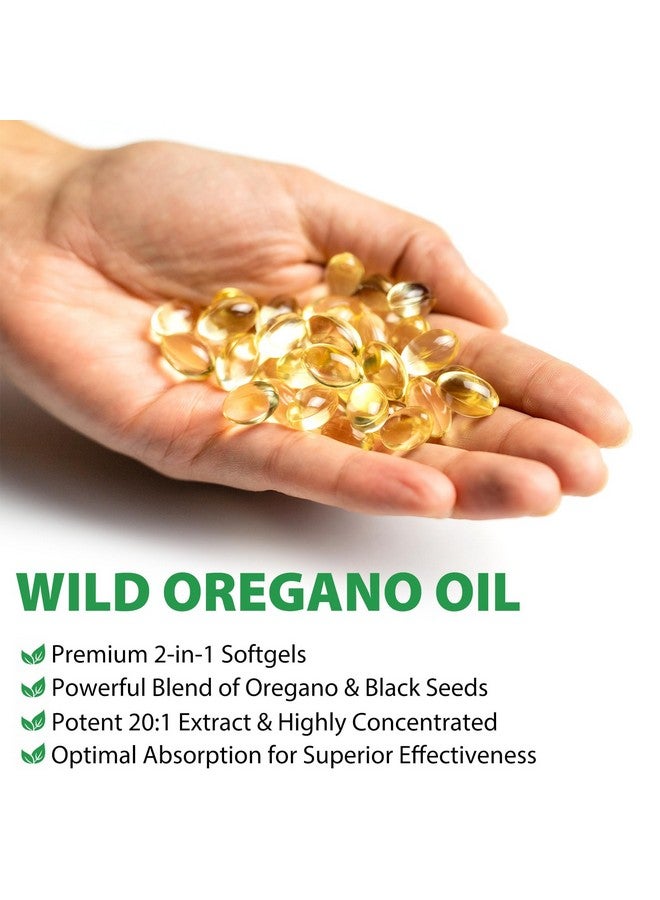 كبسولات زيت الأوريجانو، زيت الأوريجانو العضوي مع زيت الحبة السوداء، مكمل الأوريجانو 2 في 1 لصحة المناعة، 120 كبسولة لينة - Image 4