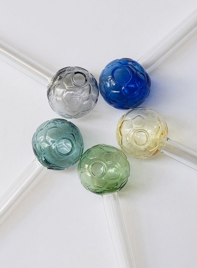 5 PCS Reusable Glass Drink Straws, Colorful, 14x1x3cm 